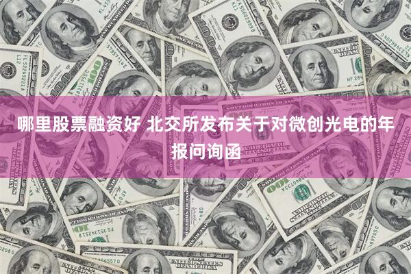 哪里股票融资好 北交所发布关于对微创光电的年报问询函