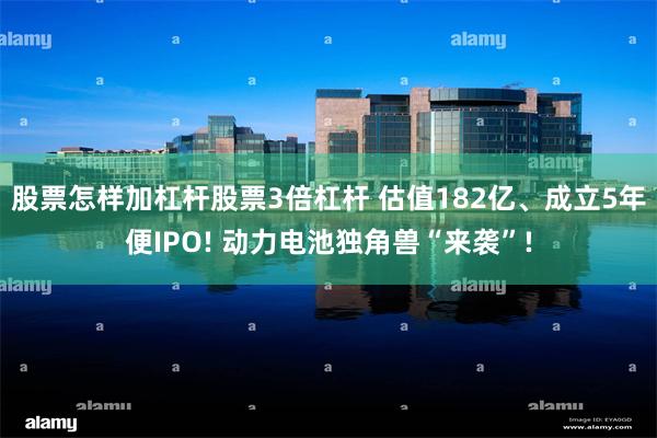 股票怎样加杠杆股票3倍杠杆 估值182亿、成立5年便IPO! 动力电池独角兽“来袭”!