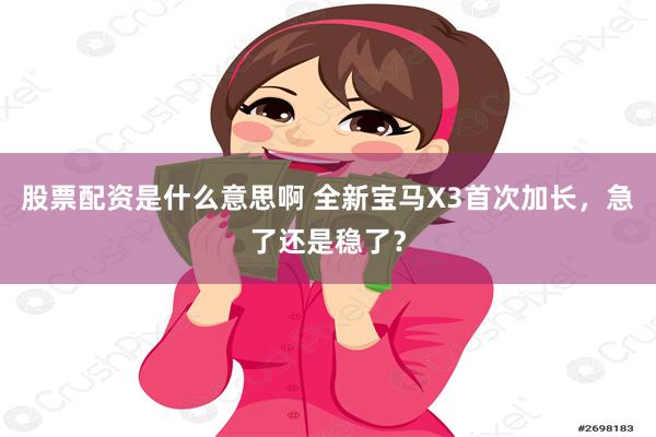 股票配资是什么意思啊 全新宝马X3首次加长，急了还是稳了？